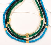 Affinity Multi-Layer Gemstone Beaded Necklace, Sterling Silver